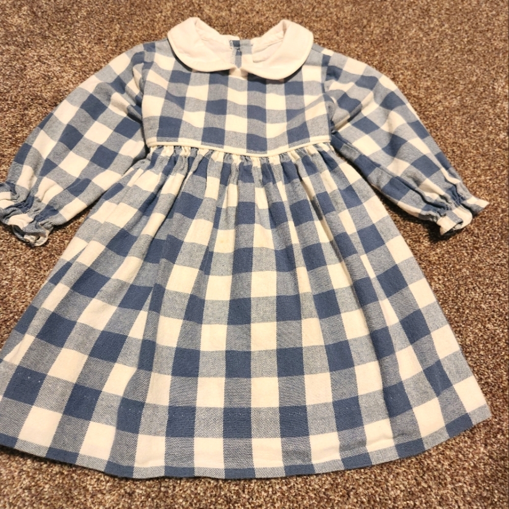 Bella Bilss Long Sleeve Flannel Buffalo Check Dress - 18months